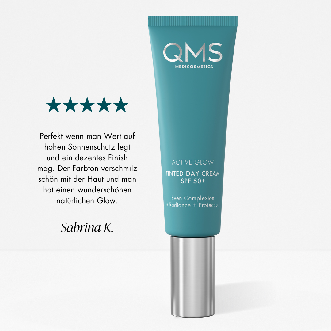 ACTIVE GLOW Tinted Day Cream SPF 50+ - QMS Medicosmetics UK