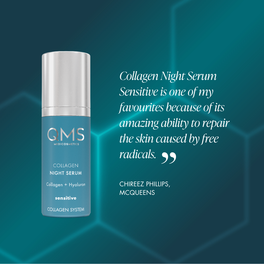 COLLAGEN SYSTEM Collagen Night Serum Sensitive - QMS Medicosmetics UK